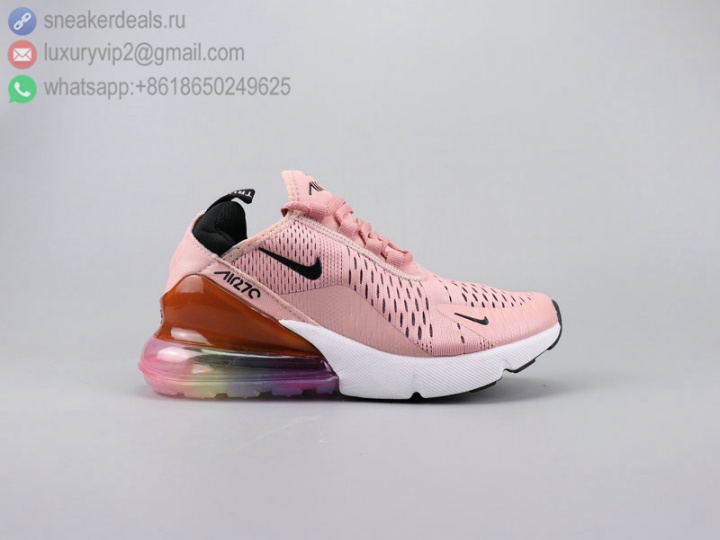 NIKE AIR MAX 270 FLYKNIT APRICOT RAINBOW CLEAR WOMEN RUNNING SHOES
